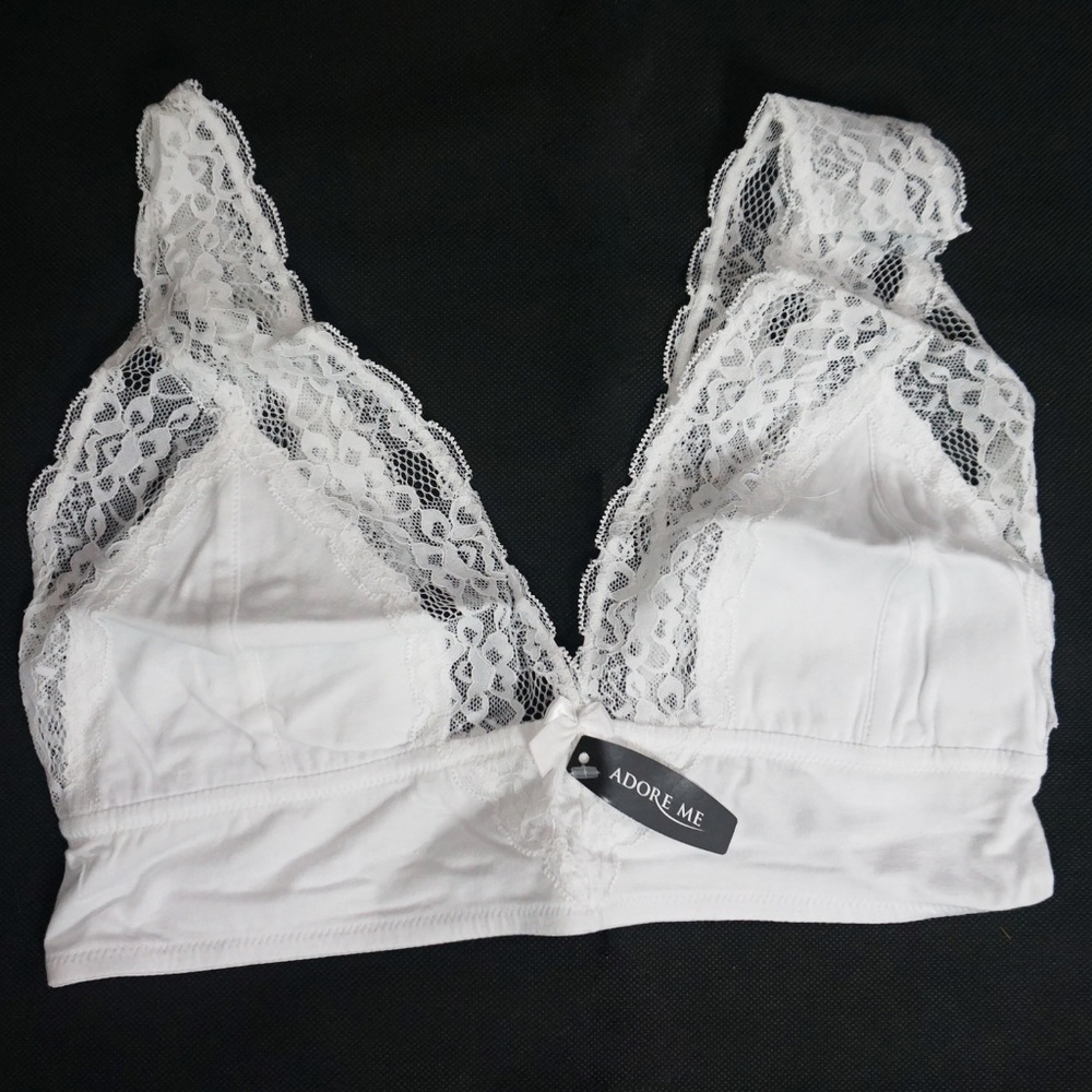 Adore Me | White Lace Bralette